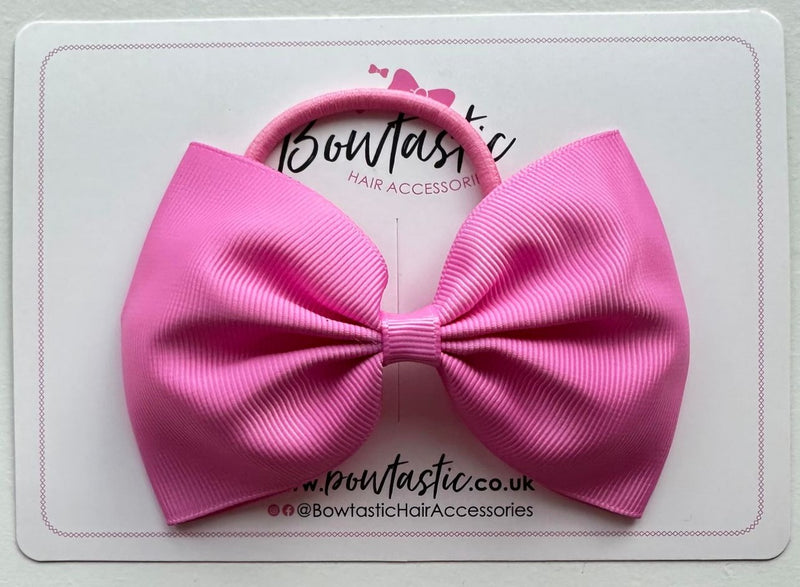 4.5 Inch Tuxedo Bow Bobble - Rose Bloom