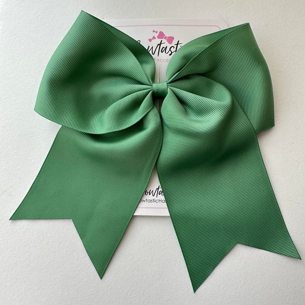 7 Inch Cheer Bow - Sage Green