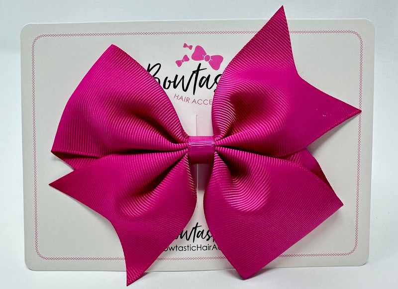 5 Inch Flat Bow - Raspberry Rose