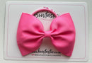 4.5 Inch Tuxedo Bow Bobble - Hot Pink