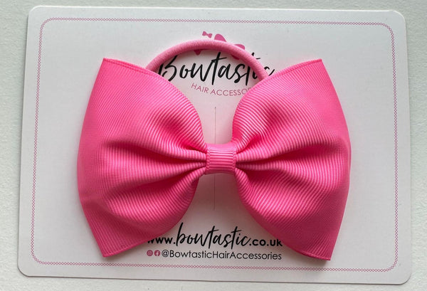 4.5 Inch Tuxedo Bow Bobble - Hot Pink