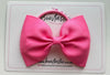 4.5 Inch Tuxedo Bow Bobble - Hot Pink