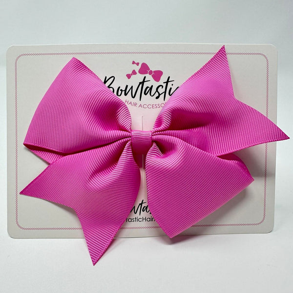 5 Inch Flat Bow - Rose Bloom