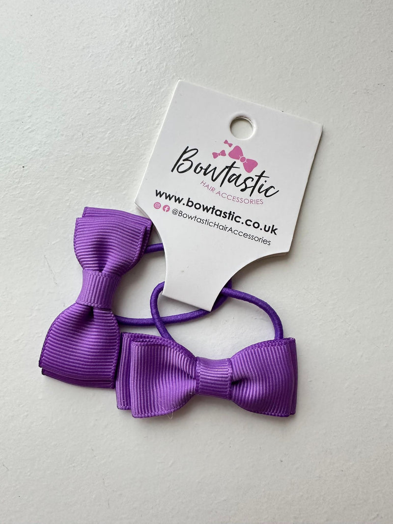 1.75 Inch Bow Thin Elastic - Grape - 2 Pack