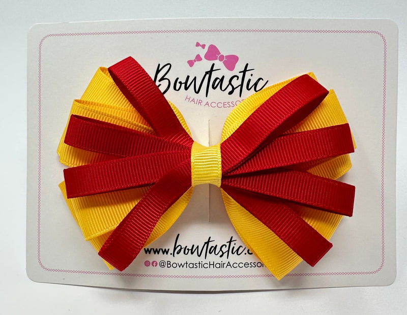 4.5 Inch Loop Bow - Red & Yellow Gold