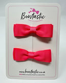 2.75 Inch Flat Bow - Coral Rose - 2 Pack