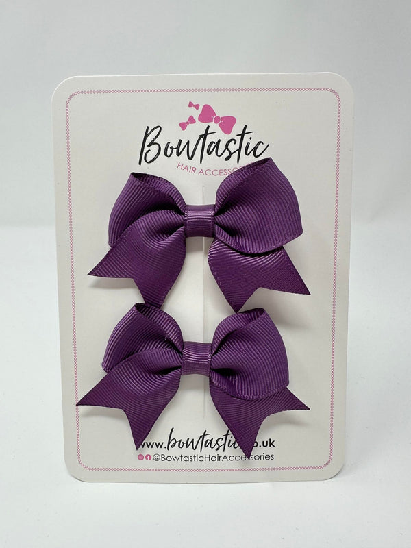 2.5 Inch Tail Bows - Amethyst - 2 Pack