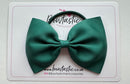 4.5 Inch Tuxedo Bow Bobble - Hunter Green
