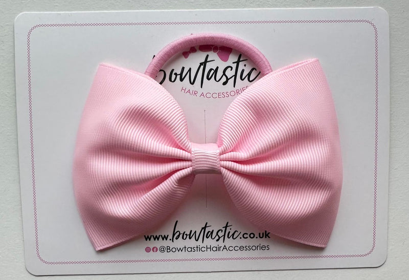 4.5 Inch Tuxedo Bow Bobble - Pearl Pink