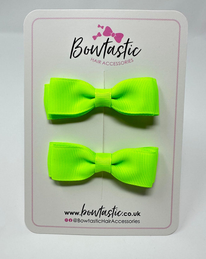 2.75 Inch Flat Bow - Key Lime - 2 Pack