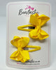 2 Inch Bow Snap Clip - Daffodil - 2 Pack