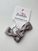 1.75 Inch Bow Thin Elastic - Silver - 2 Pack