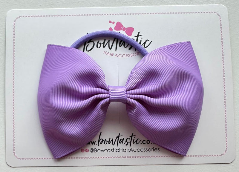 4.5 Inch Tuxedo Bow Bobble - Hyacinth