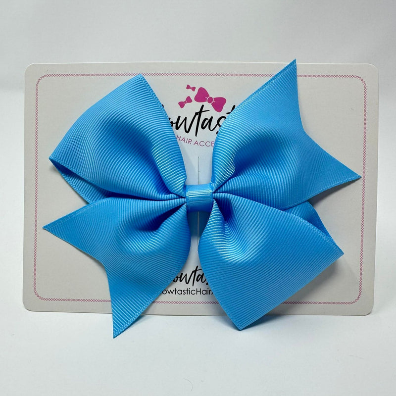 5 Inch Flat Bow - Blue Mist