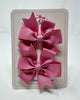 3 Inch Pinwheel Bow - Wild Rose - 2 Pack