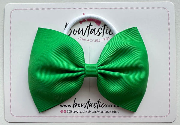 4.5 Inch Tuxedo Bow Bobble - Emerald Green