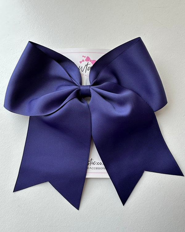 7 Inch Cheer Bow - Ink Blue