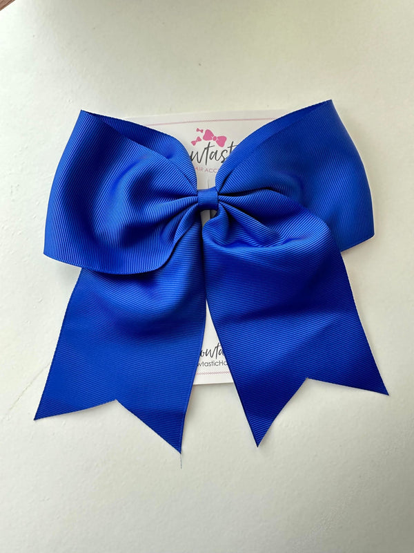 7 Inch Cheer Bow - Electric Blue