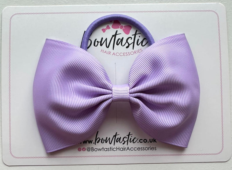 4.5 Inch Tuxedo Bow Bobble - Light Orchid