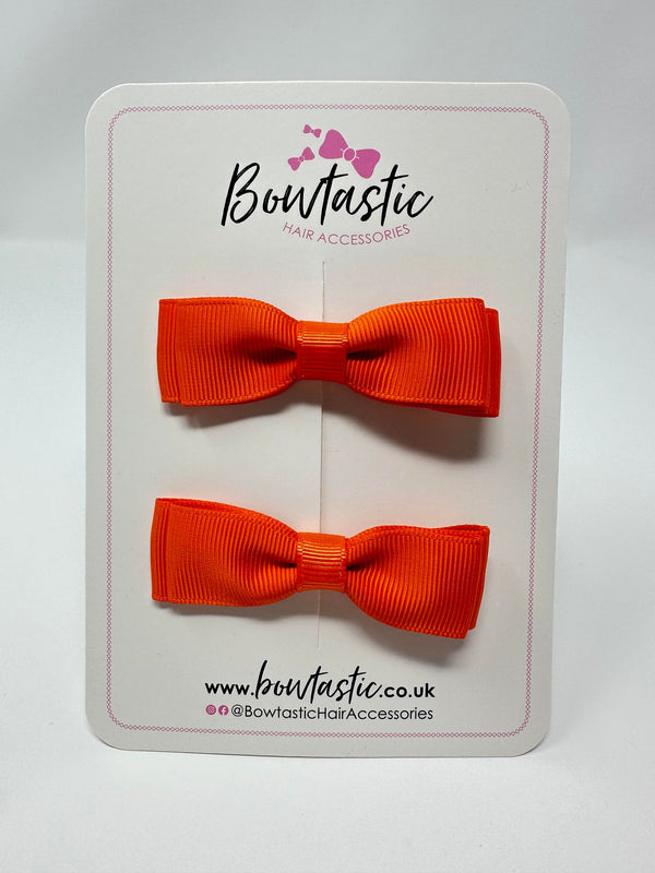 2.75 Inch Flat Bow - Russet Orange - 2 Pack