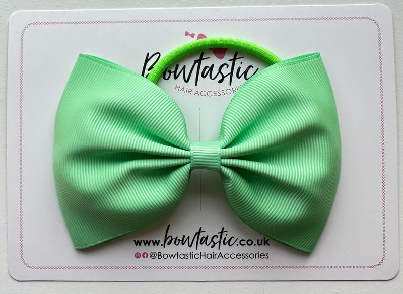 4.5 Inch Tuxedo Bow Bobble - Mint Green