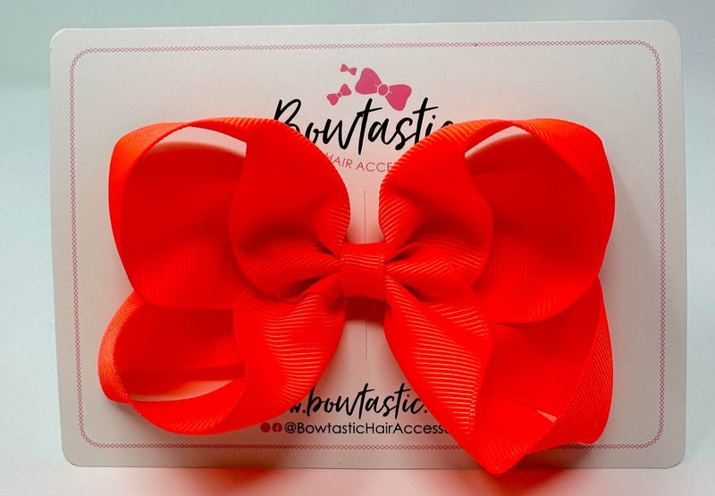 4.5 Inch Bow - Neon Orange