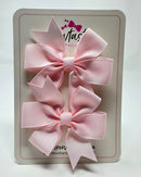 3 Inch Pinwheel Bow - Powder Pink - 2 Pack