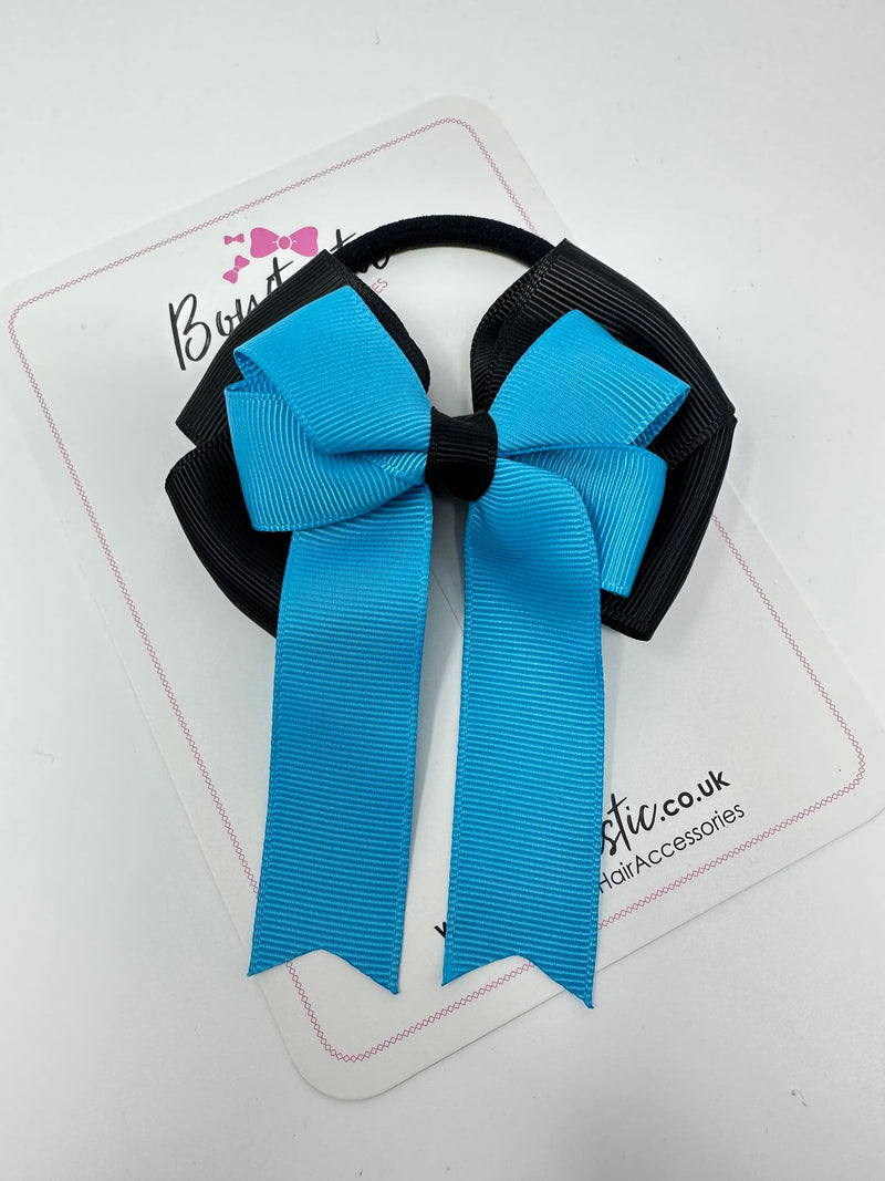 3.5 Inch Tail Bobble - Turquoise & Black