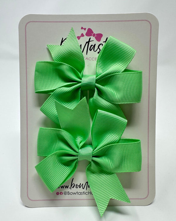 3 Inch Pinwheel Bow - Mint Green - 2 Pack
