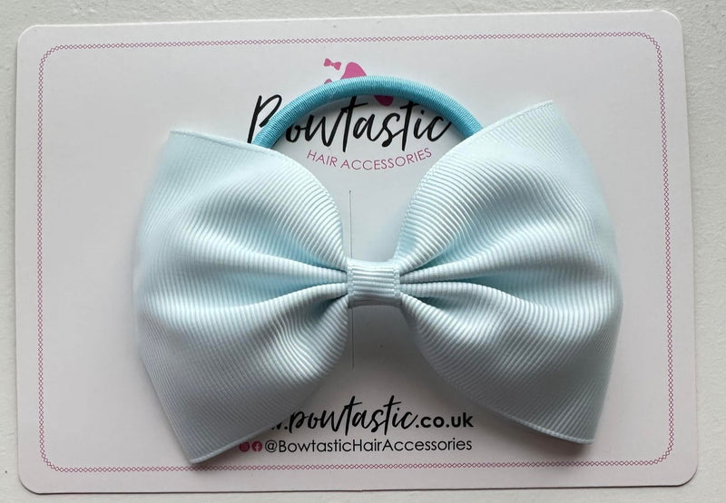 4.5 Inch Tuxedo Bow Bobble - Blue Vapor