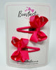 2 Inch Bow Snap Clip - Camellia Rose - 2 Pack