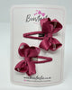 2 Inch Bow Snap Clip - Victorian Rose - 2 Pack
