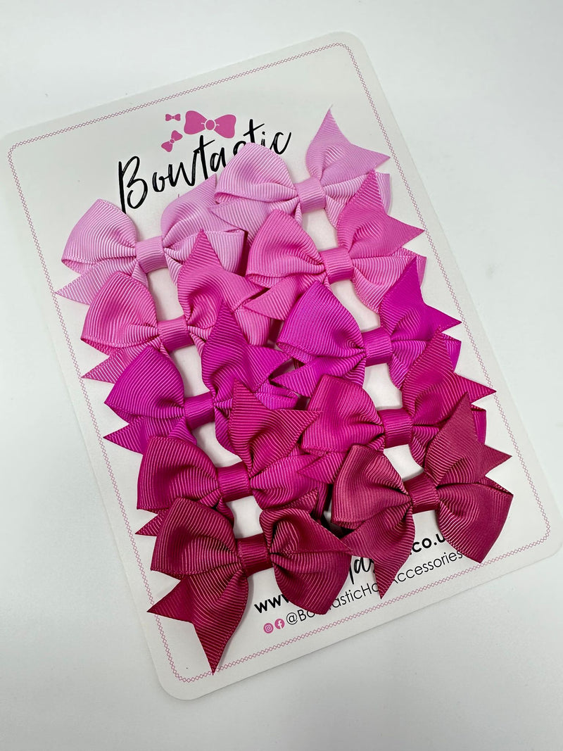 Bow Set - 2.5 Inch - Tulip, Rose Bloom, Garden Rose, Raspberry Rose, Victorian Rose - 10 Pack