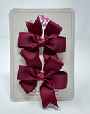 3 Inch Pinwheel Bow - Wine - 2 Pack