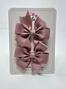 3 Inch Pinwheel Bow - Antique Mauve - 2 Pack