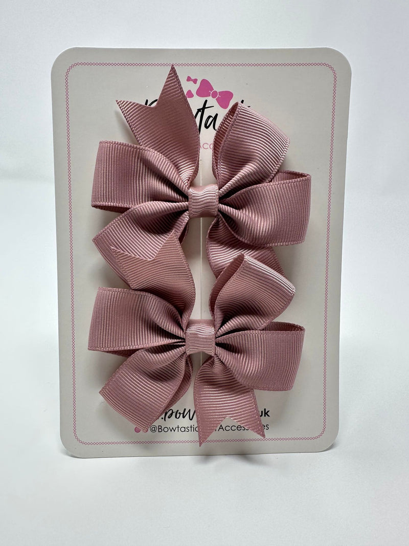 3 Inch Pinwheel Bow - Antique Mauve - 2 Pack