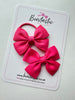 2.5 Inch Butterfly Bow Thin Elastic - Shocking Pink - 2 Pack