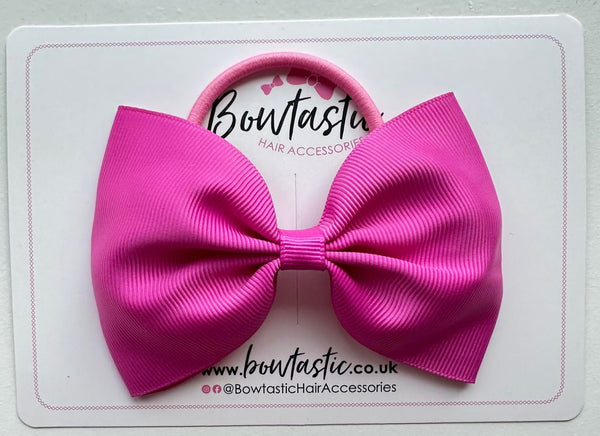 4.5 Inch Tuxedo Bow Bobble - Garden Rose