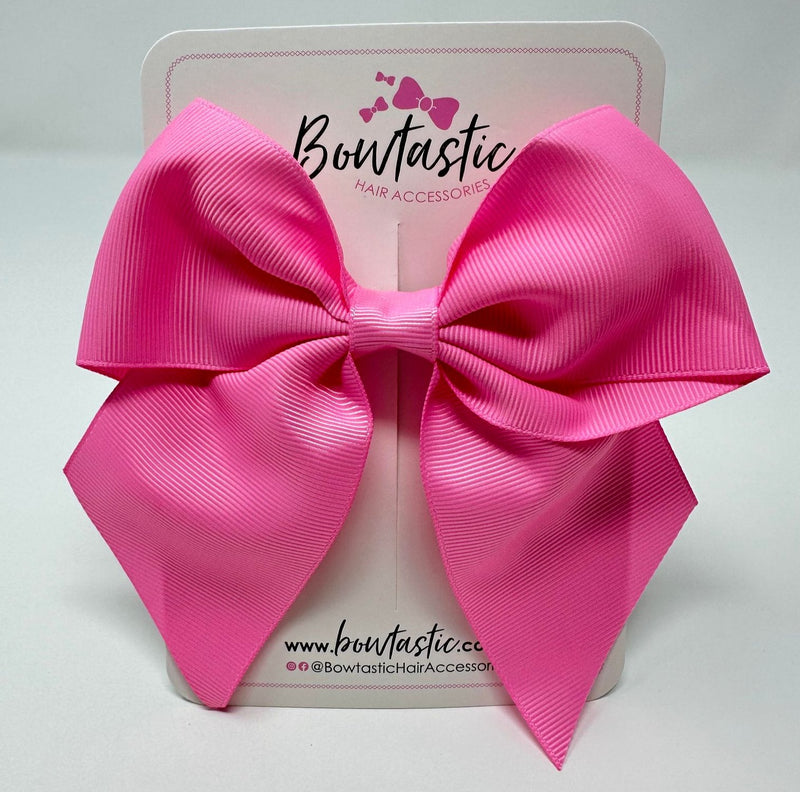 5 Inch Cheer Bow - Geranium Pink