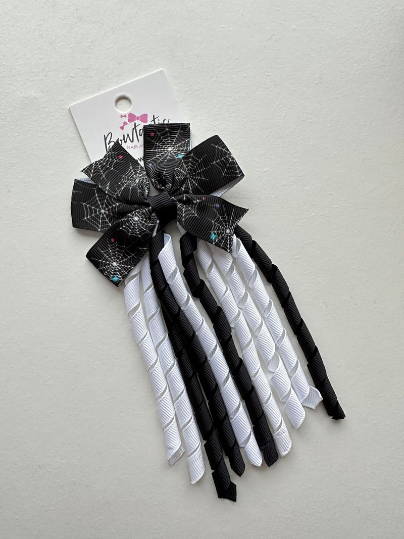 Halloween - 3 Inch Pinwheel Corker - Black & White Spider Web