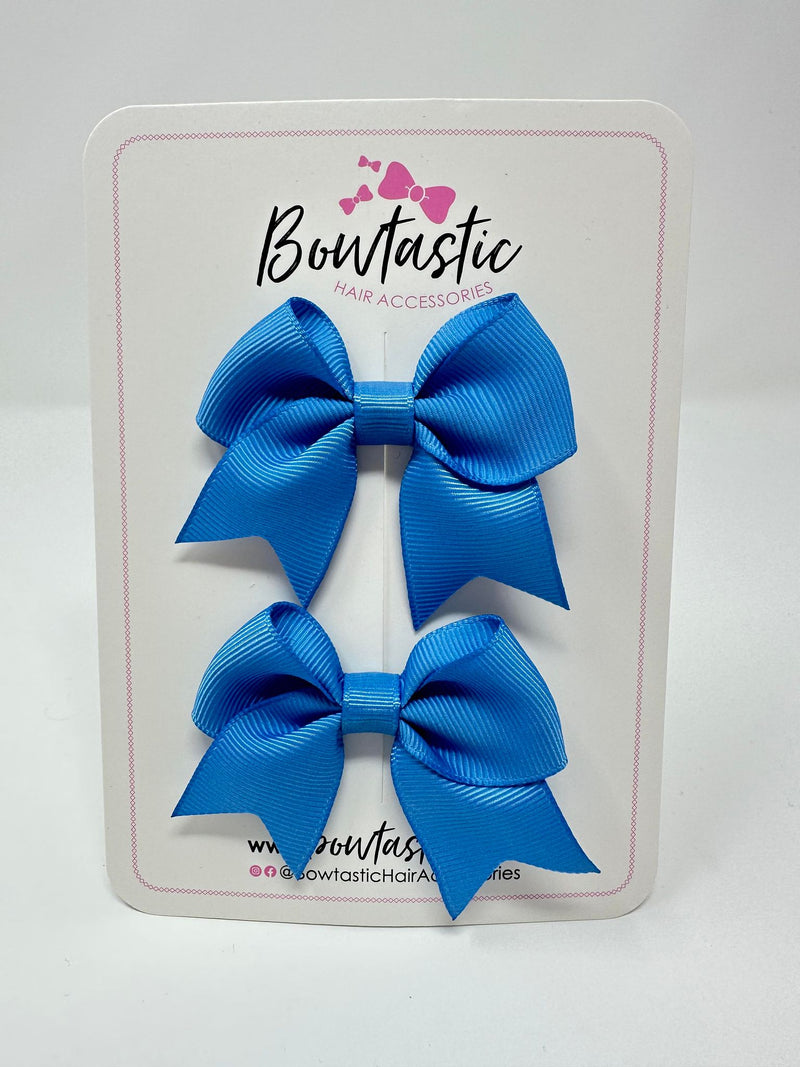 2.5 Inch Tail Bows - Capri Blue - 2 Pack