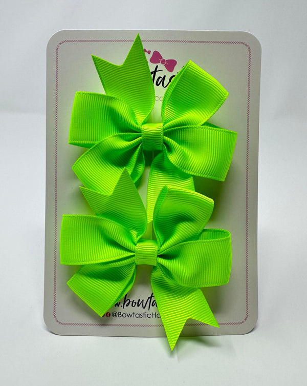 3 Inch Pinwheel Bow - Key Lime - 2 Pack