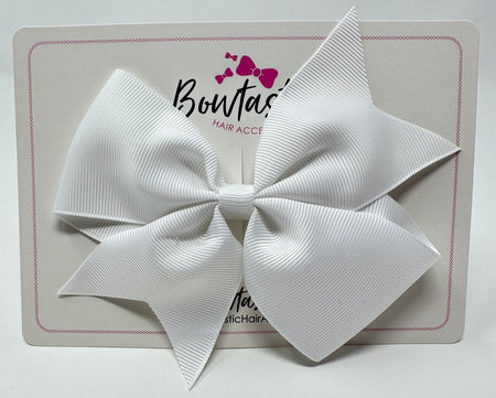 5 Inch Flat Bow - White