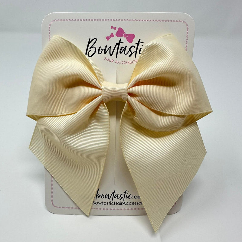 5 Inch Cheer Bow - Cream