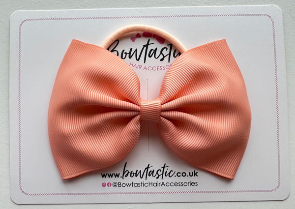 4.5 Inch Tuxedo Bow Bobble - Peach