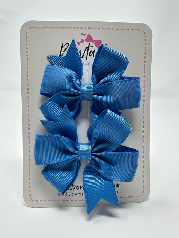 3 Inch Pinwheel Bow - Porcelain Blue - 2 Pack