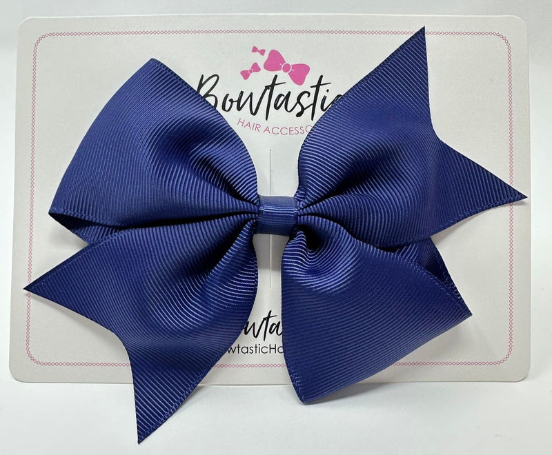 5 Inch Flat Bow - Ink Blue