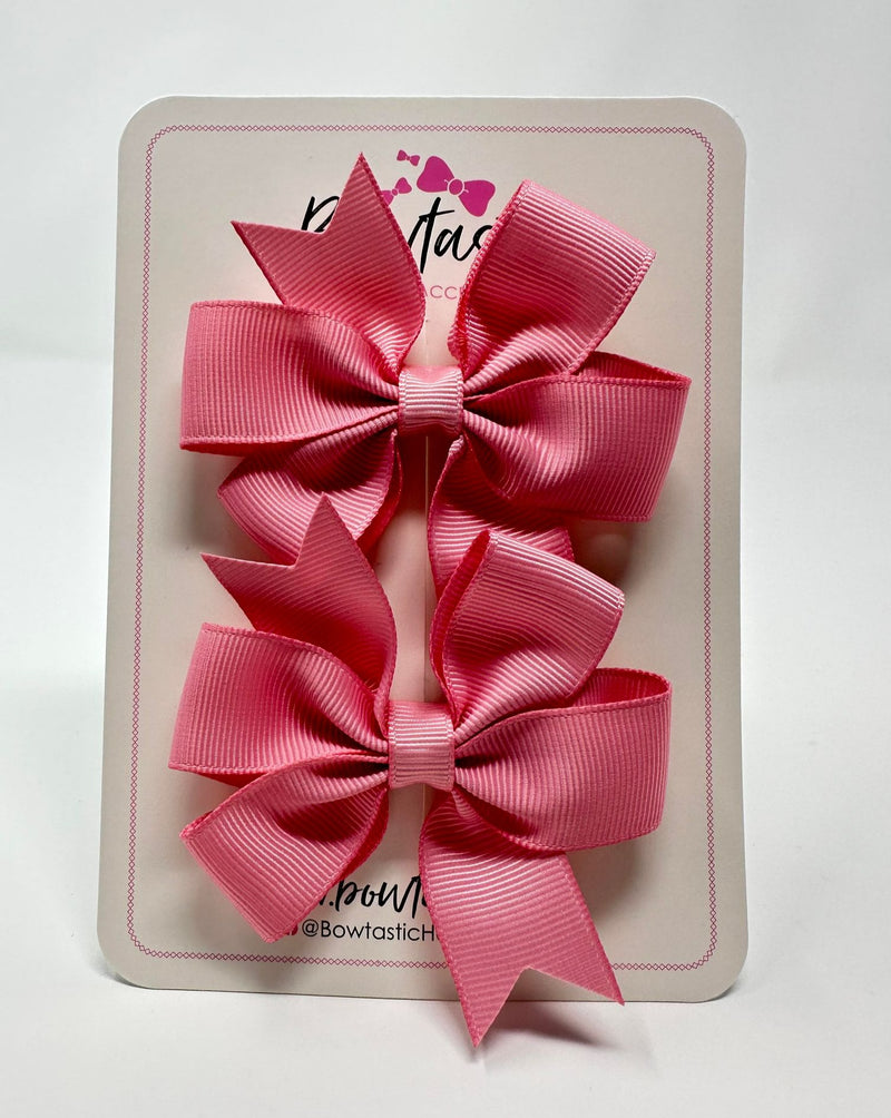 3 Inch Pinwheel Bow - Peony - 2 Pack