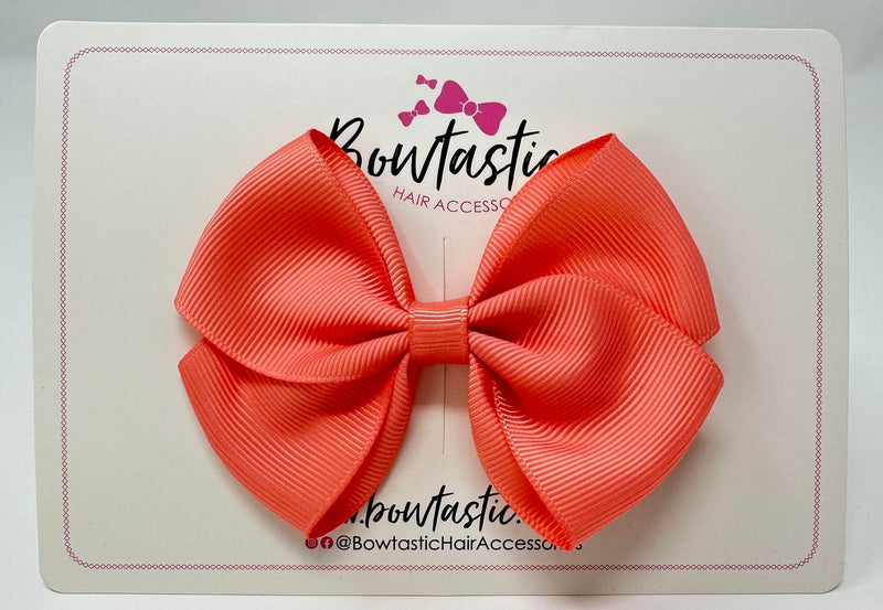 3.5 Inch Flat Bow - Light Coral