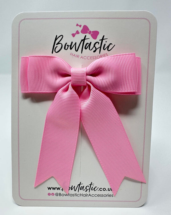 3.5 Inch Tail Bow - Rose Pink